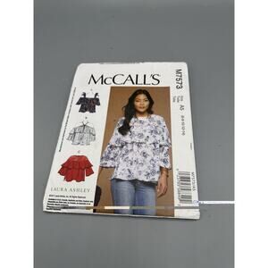McCall’s M7573 Laura Ashley Blouse Sewing Pattern Size A5 6-14 UNCUT